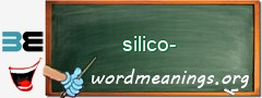 WordMeaning blackboard for silico-